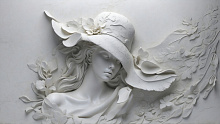 3D фотообои с имитацией под лепнину Design Studio 3D Bas-relief AG-BR-026