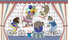 Красные фотообои Wall street CIRCUS Circus 4 30854